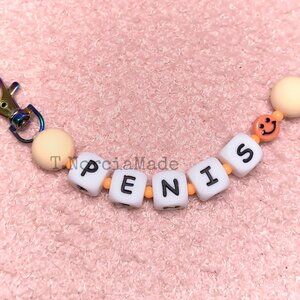 PEN!S: Silicone Offensive Keychain: Light Peach